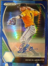 2021 Prizm Draft Picks Edwin Arroyo Blue Hyper Auto PDP48