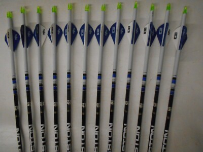 12-Easton Sonic 6.0 HIGH VELOCITY 500 Dipped & Crested Carbon Arrows! WILL CUT!