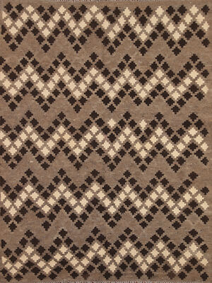 Geometric Kilim Rugs Rectangle Flatweave Pile Wool Kelim Carpets 5x6 ft