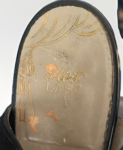 RARE SHOES Vintage 1940s 40s Black Slingback Platform Heels with Cutouts Narrow - 第 21/24 張圖片