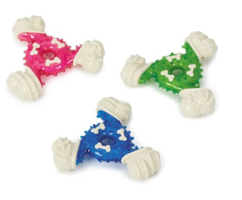 Poderoso triángulo juguete para perro de 4,5 pulgadas resistente masticable goma rebote textura única - Imagen 21 de 30
