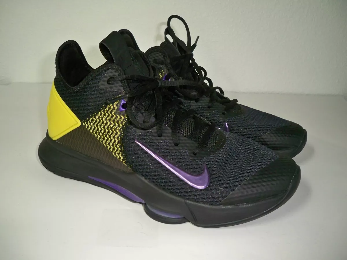 Nike LeBron Witness IV 4 Lakers Black Voltage Purple BV7427 004 Men s Sz 9.5