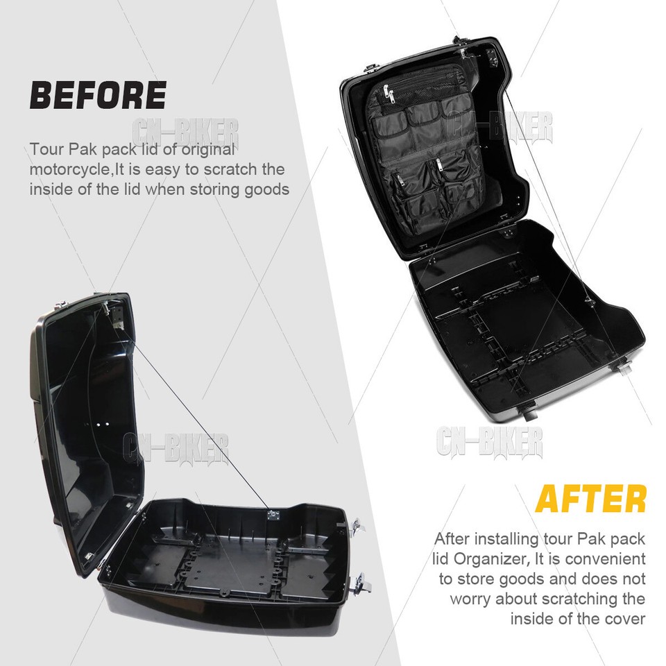 Kemi Moto Rear Tail Bag Saddle Bag Luggage Storage For Touring Road King Glide
