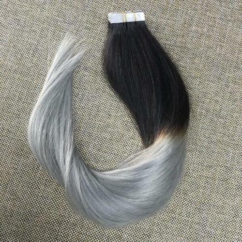 Tape in Hair Extensions 100 % Remy Echthaar Nahtlose Haut Softs Balayage - Bild 10 von 97