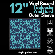12" Vinyl Record Sleeves, Hard Toploader, 7mm Crystal Clear Protector