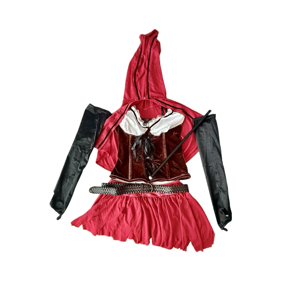 Disfraz de Caperucita Roja Grimm Fairy Tales M/L con camiseta Big Bad Wolf XL para hombre Foto 2 de 4