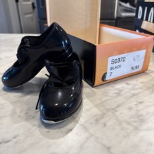 Bloch Black Child Tap Shoes Size 7 toddler