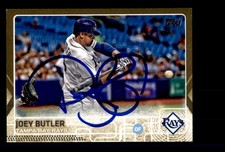 Signed Baseball Card Auto 2015 Topps #US308 Joey Butler Tampa Bay Rays Gold