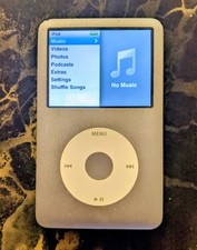 Apple IPod Classic 7th Gen Silver 160GB - A1238 MC297LL - Tested Works Great 