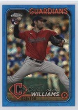 2024 Topps Chrome Logofractor Edition Blue Refractor 56/150 Gavin Williams 17ac