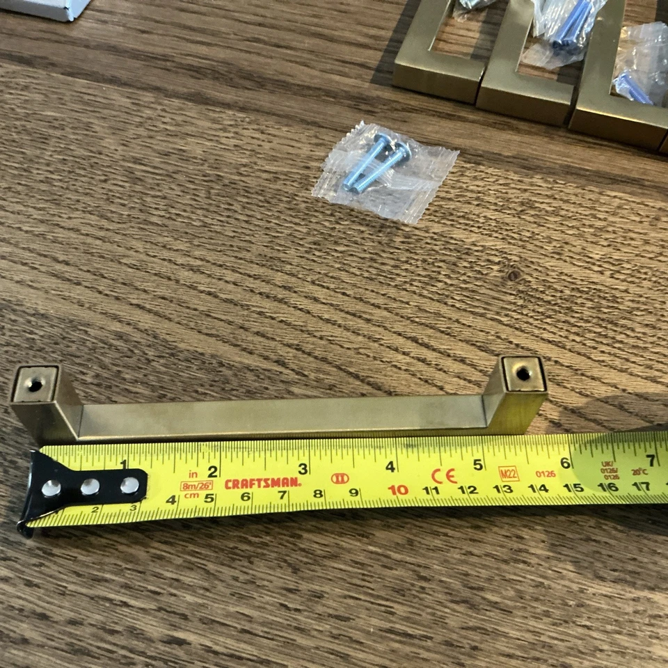 Lot Of 29 Gold Kitchen Cabinet Handles-5 Inch-Brass Drawer Pulls+5 Single Pulls - Image 4 of 4