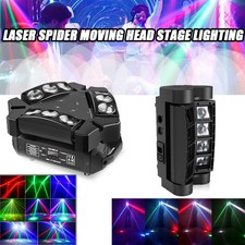 9 LED RGB Laser Moving Head Stage Lighting DMX Spider Beam DJ Party Effect Light