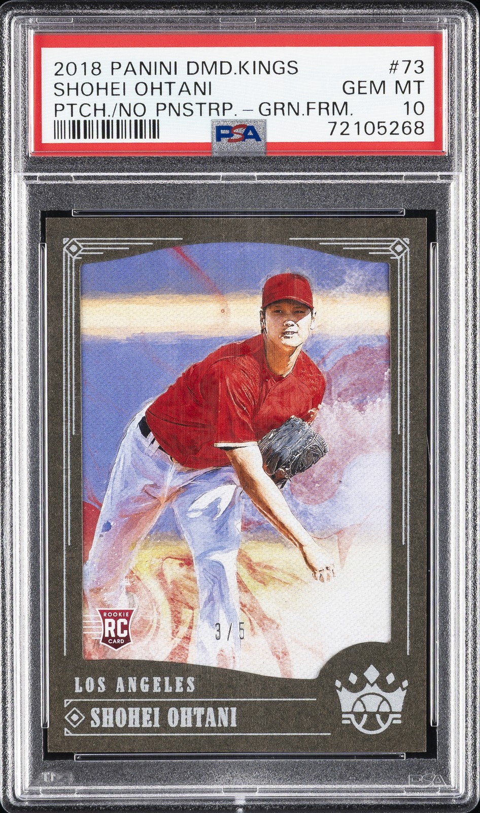 2018 DIAMOND KINGS #73 SHOHEI OHTANI ROOKIE RC 3/5 PSA 10