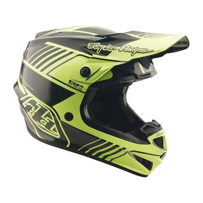 Troy Lee Motocross Helm - GP Pro MIPS - SEGMENT (Glo Yellow/Black)