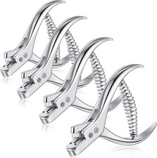 4 Pieces Pattern Notcher Stainless Steel Paper Notcher Handheld Punch Tool Desig