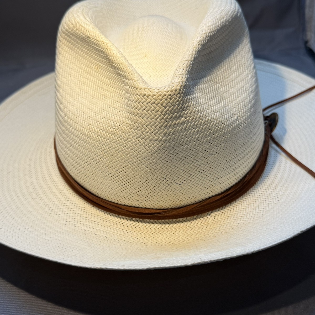 Stetson Tallahassee Shantung Straw Hat With 4 Tiered Hat  display picture 3