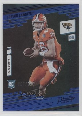 2021 Prestige Rookies Xtra Points Premium Blue Trevor Lawrence Rookie RC 09if
