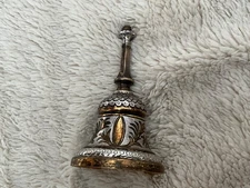 RARE Iconic TANE Mexico Sterling & Gold Vermeil Mid Century Fancy Table Bell