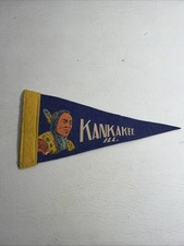 Vintage Kankakee Illinois IL Felt Mini Pennant Souvenir