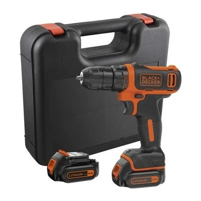 Visseuse sans-fil BLACK+DECKER BDCDD12KB-QW 12V avec 2 batteries 1,5 Ah et - Photo 1/4
