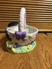 Disney 2000 Welcomes Winnie The Pooh Ceramic Easter Basket FTD Piglet Eeyore — photo 3