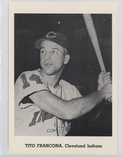 1962 Jay Publishing Cleveland Indians Tito Francona 0q3