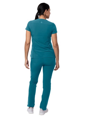 Adar Addition Scrub Set For Women - V-Neck Scrub Top & Skinny Cargo Scrub Pants - Picture 135 of 161