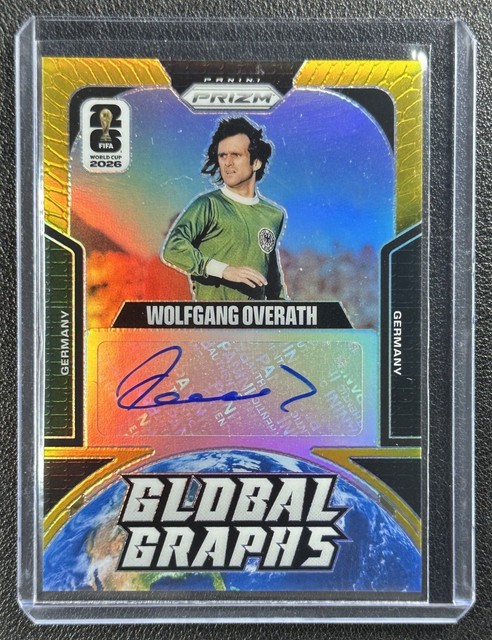 WOLFGANG OVERATH 2026 PANINI PRIZM WORLD CUP #GG-WO GLOBAL GRAPHS GOLD AUTO 7/10