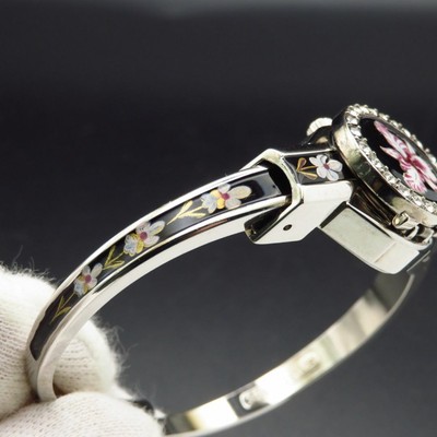 ANDRE MOUCHE 花柄ダイヤル レディース時計 Andre Mouche Bracelet Watch Floral Enamel Stone From Japan