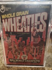 Wheaties Chicago Bulls NBA Champions 1992 Autographed Cereal Box Original
