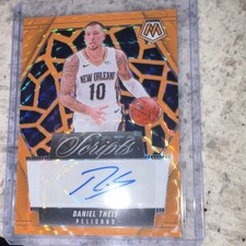 Panini Mosaic 2024-25 Scripts Orange Prizm Daniel Theis Auto Pelicans /25