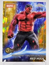 2025 Topps Chrome Marvel Studios Sapphire Red Hulk Gold Refractor Debut /50
