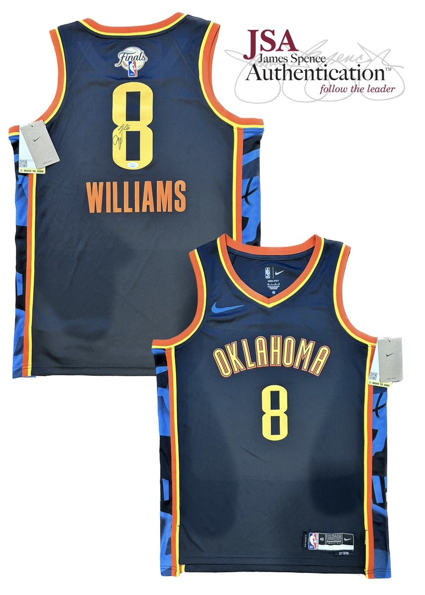 Jalen Williams Signed Oklahoma City Thunder FINALS JERSEY Auto JSA COA OKC  JDUB