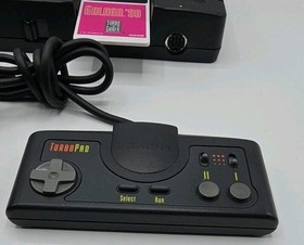 TURBOGRAFX-16 Black Console W/ Galaga '90 Cartridge. Tested, Cleaned & Working.