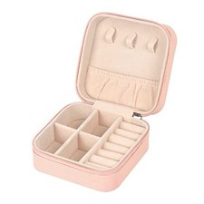 Travel Jewelry Case Small Jewelry Box Jewelry Organizer Storage Case Pink