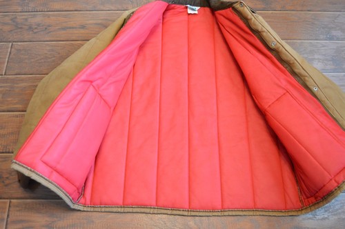 Key Brand Men's Jacket,Canvas,Khaki Size 2XL Long,Quilted Lining,Cordoroy Collar - Picture 3 of 4