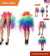 Women'S Layered Rainbow Bustle Skirt Dance Tulle Tutu Skirt For Clubwear