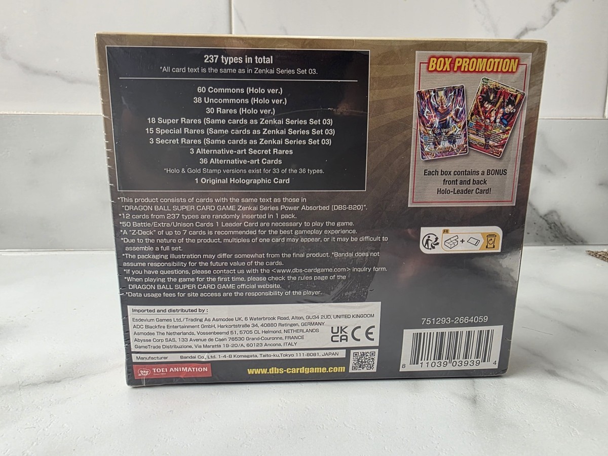 Dragon Ball Super Power Absorbed Collector Booster Box Factory Sealed 811039039394| eBay Dragon Ball Super Power Absorbed Collector Booster Box Factory Sealed 811039039394| eBay