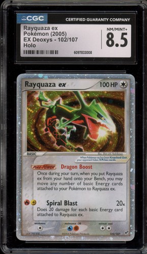 Rayquaza ex graded PSA 8.5 for sale on eBay