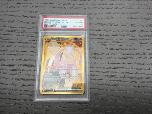 Pokemon PSA 10 Team Rocket's Mewtwo ex Gold 240/182 Destined Rivals