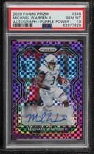 2020 Prizm Rookie Purple Power 19/49 Michael Warren II PSA 10 GEM MT Auto 02sw