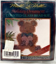 NEW 1991 Mill Hill Teddy Bear H6 Beaded Ornament / Pin Back  Kit Vintage 17645