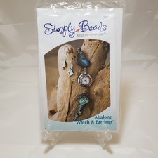 Annie's Simply Beads NIP Abalone Watch Earrings Kit-of-the-Month Collection