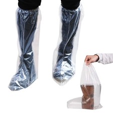100 Pcs Disposable Thicker Boot and Shoe Covers,19 inch Tall Large,Waterproof...
