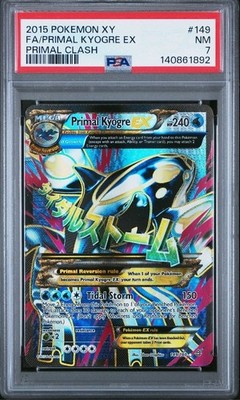 Pokemon Primal Kyogre EX 149/160 XY Primal Clash Full Art Holo EN 2015 PSA 7