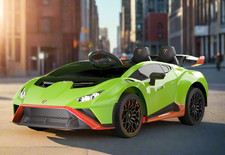 24v Drift Lamborghini Huracan STO Electric Children Ride on Car + Remote Green