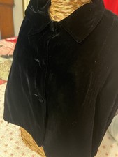 Vintage Black Silk Velvet Opera Cape Goth Witchey