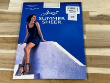   Vintage 1996  Hanes Summer Sheer Pantyhose  Pearl  Size AB  Sheer To Waist