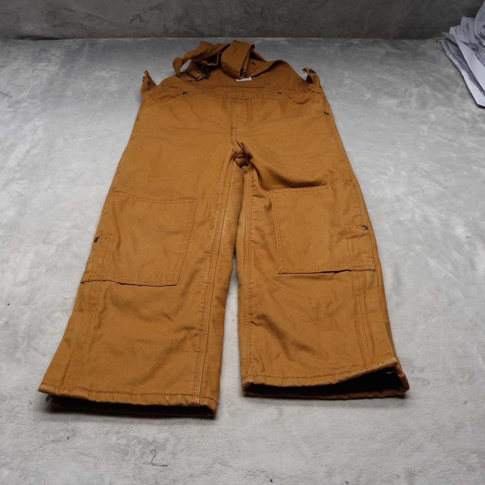 Carhartt Girls Bib Overalls Brown Duck 30x24