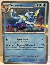 Vaporeon 022/131 Sv: Prismatic Evolutions Holo